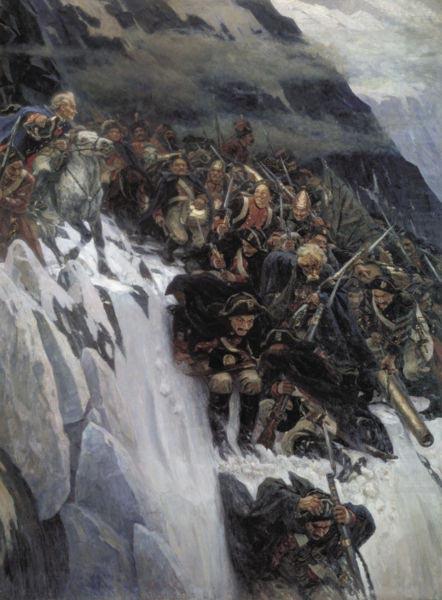 Vasily Surikov March of Suvorov through the Alps china oil painting image
